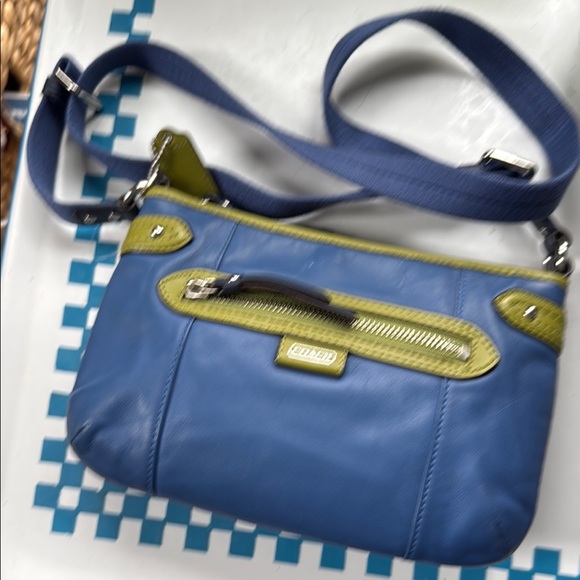 Blue and Green Crossbody Bag - Picture 1 of 9